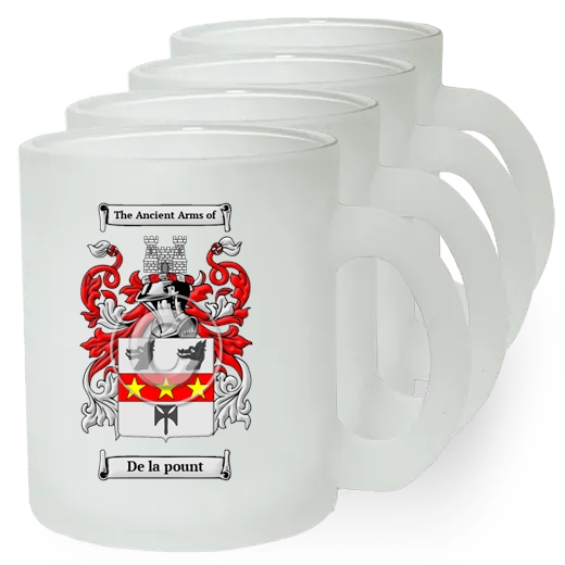 De la pount Set of 4 Frosted Glass Mugs